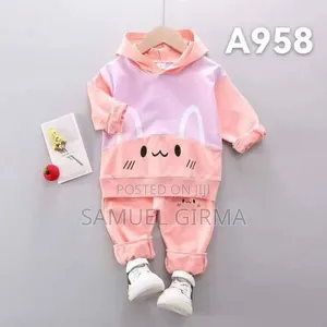 Photo - Mk- 0569 Cartoon Cat Two Piece Outfit Size: 1-4 Year