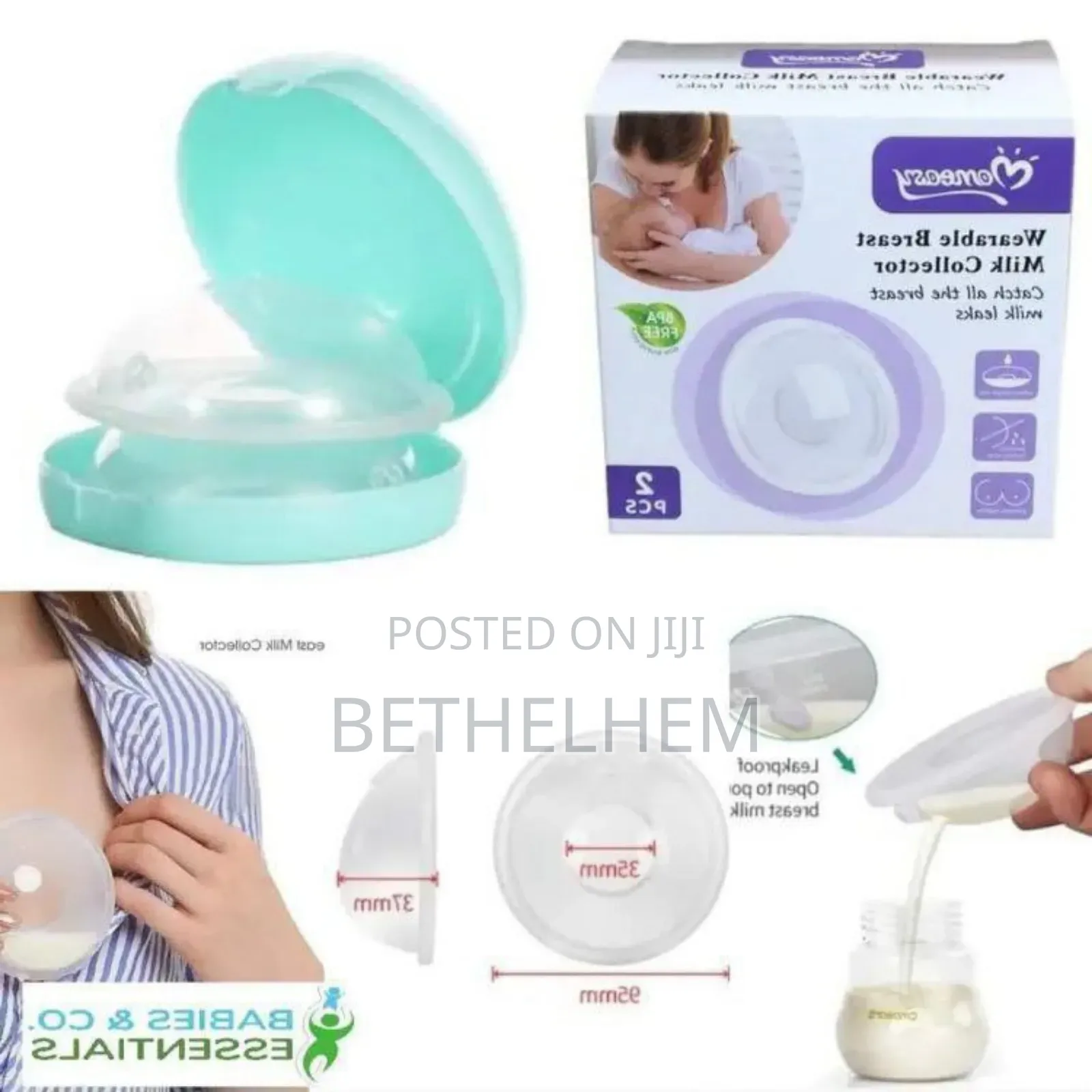 2piece Wearable Breast Milkcollector Shell ምቹ የጡት ወተት መሰብሰቢያ