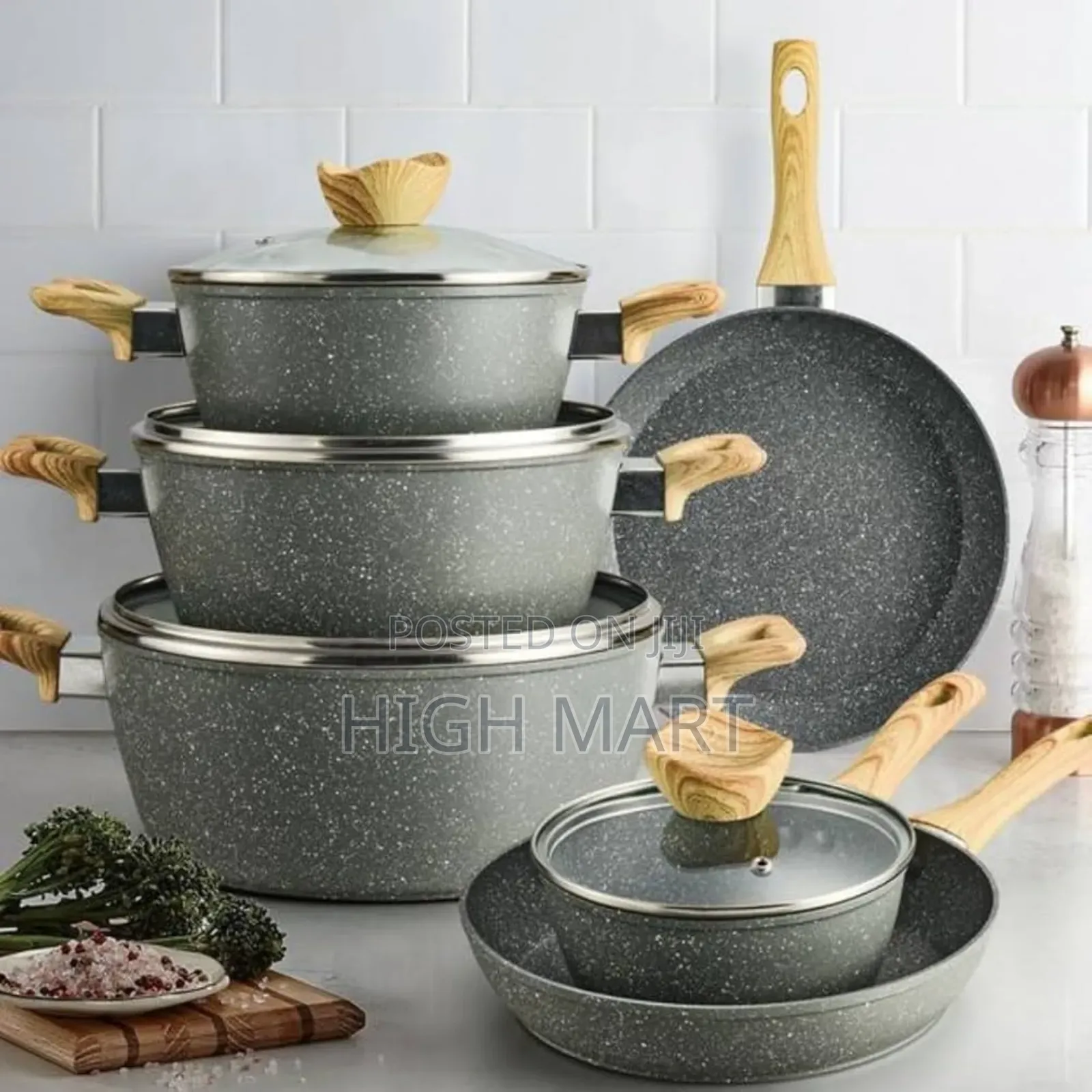 Momcoc 5pcs Die-Cast Casserole Set