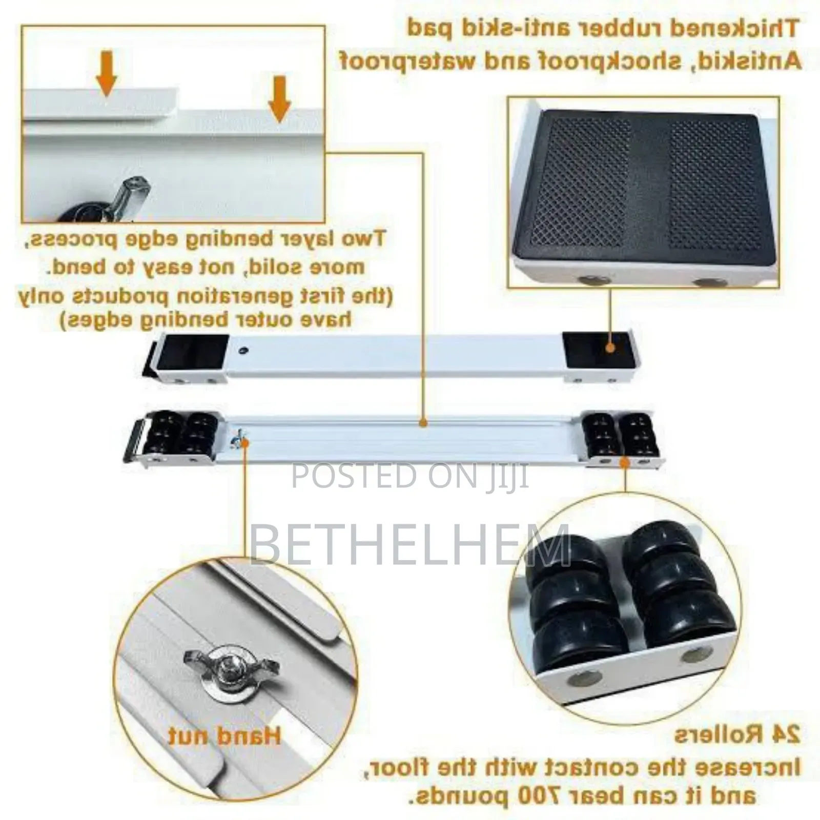 Adjustable Moving Roller Wheels Stand With Brake.