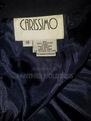 Carissimo Dark Blue Dinner Blazer Floral Set Pantsuit