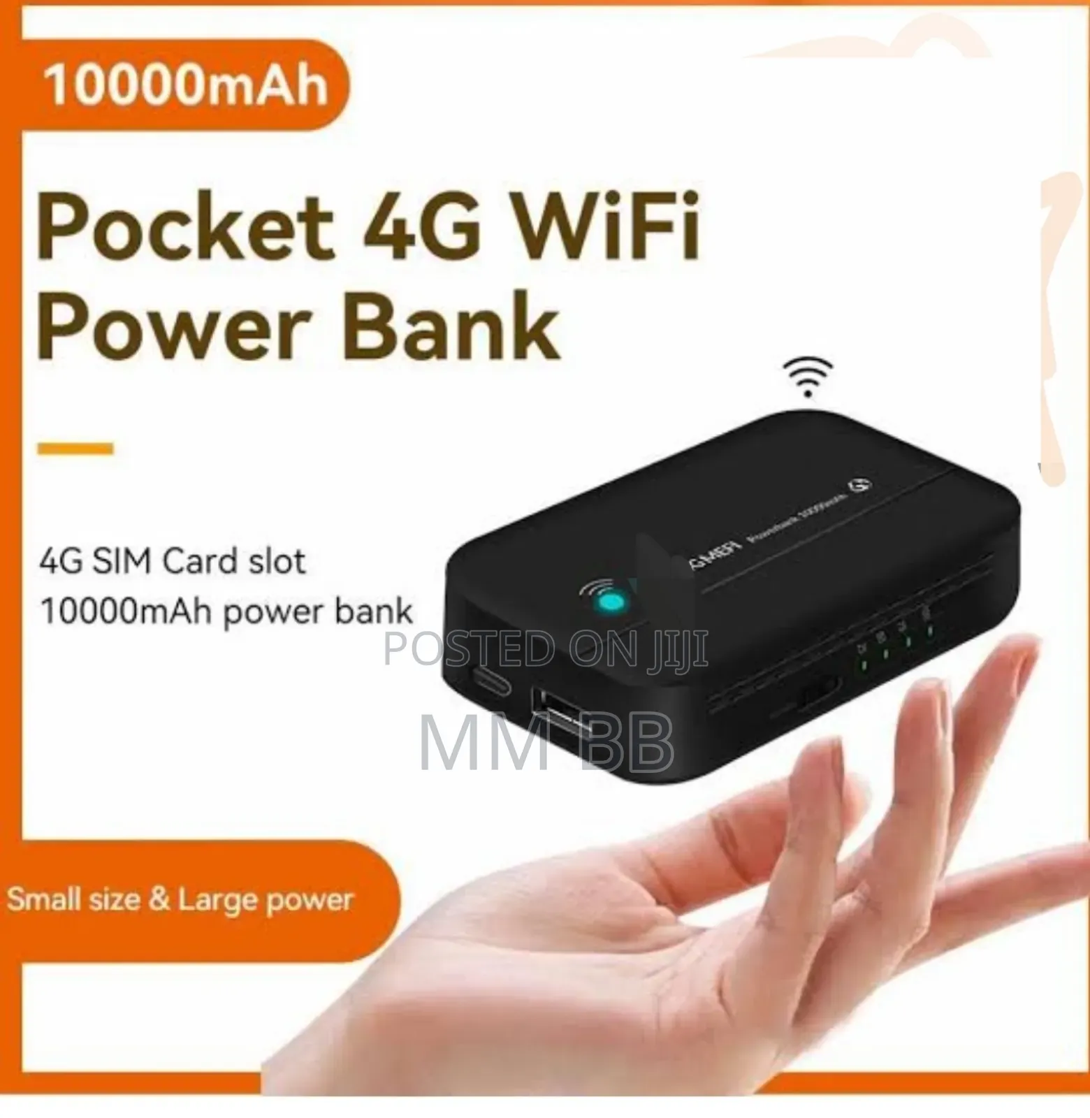Wifi Router + ፖወር ባንክ Can Connect Up to 10 Devices