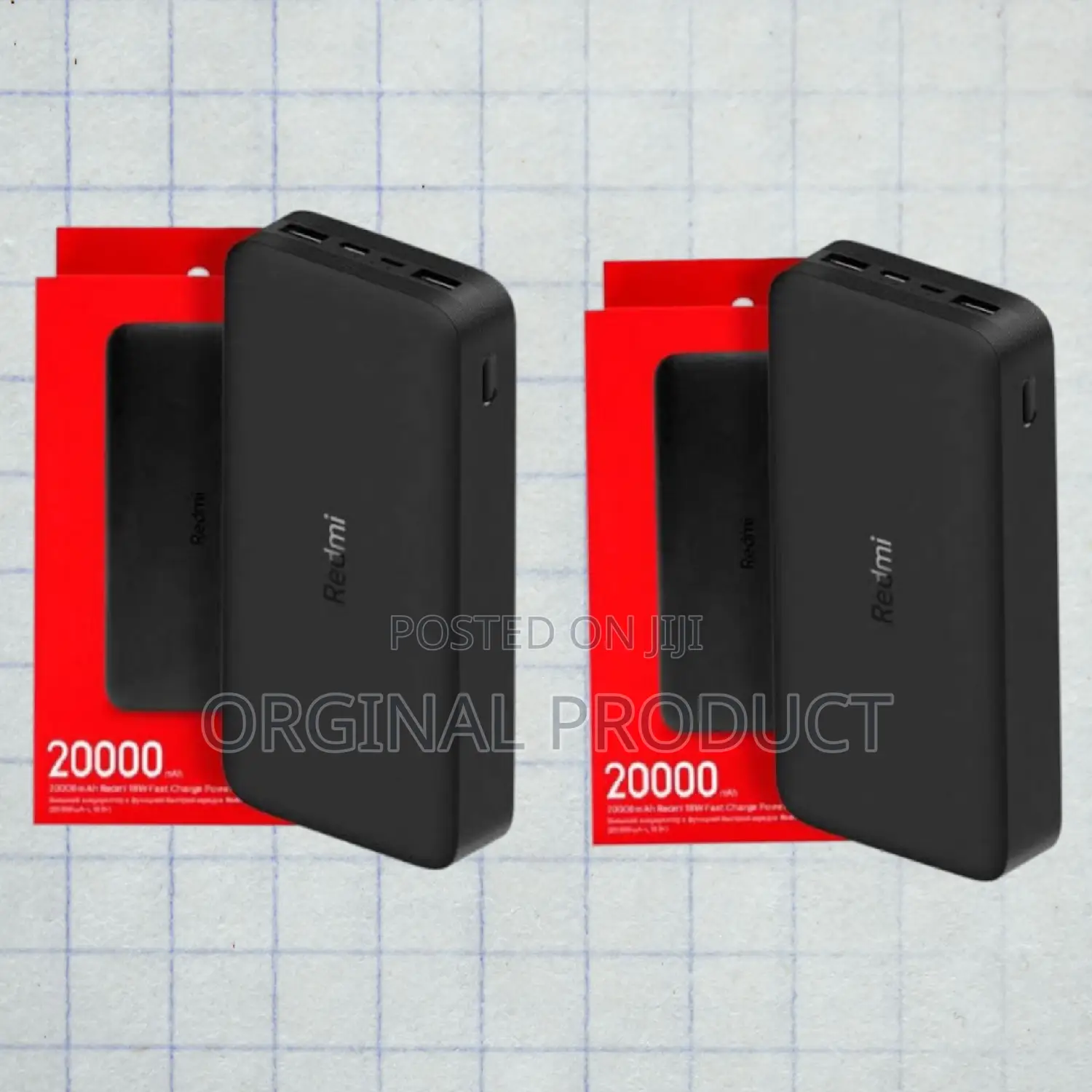 New Mi 20000mah Power Bank With Triple Output Ports