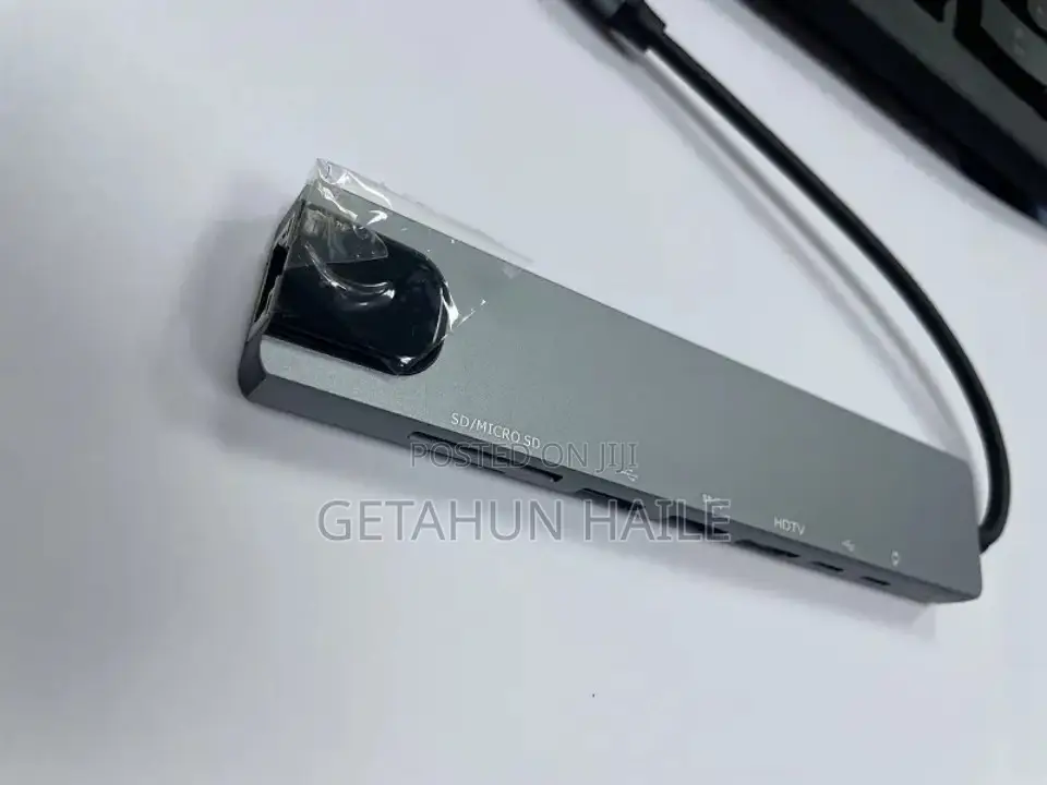 Type C to HDTV Rj 45+Tf/Sd+Usb 2*+Hdtv+Type-C+Pd (8 in 1 Usb Hub)