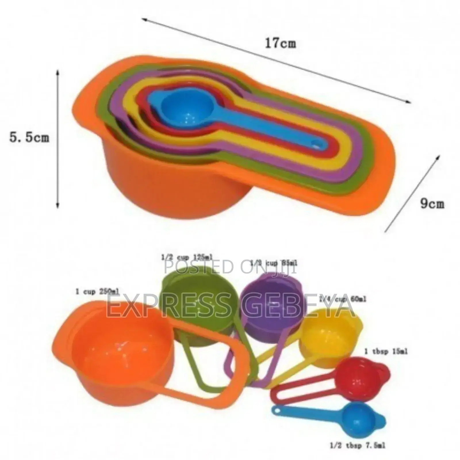 6 Pieces Measuring Cup and Spoon Set