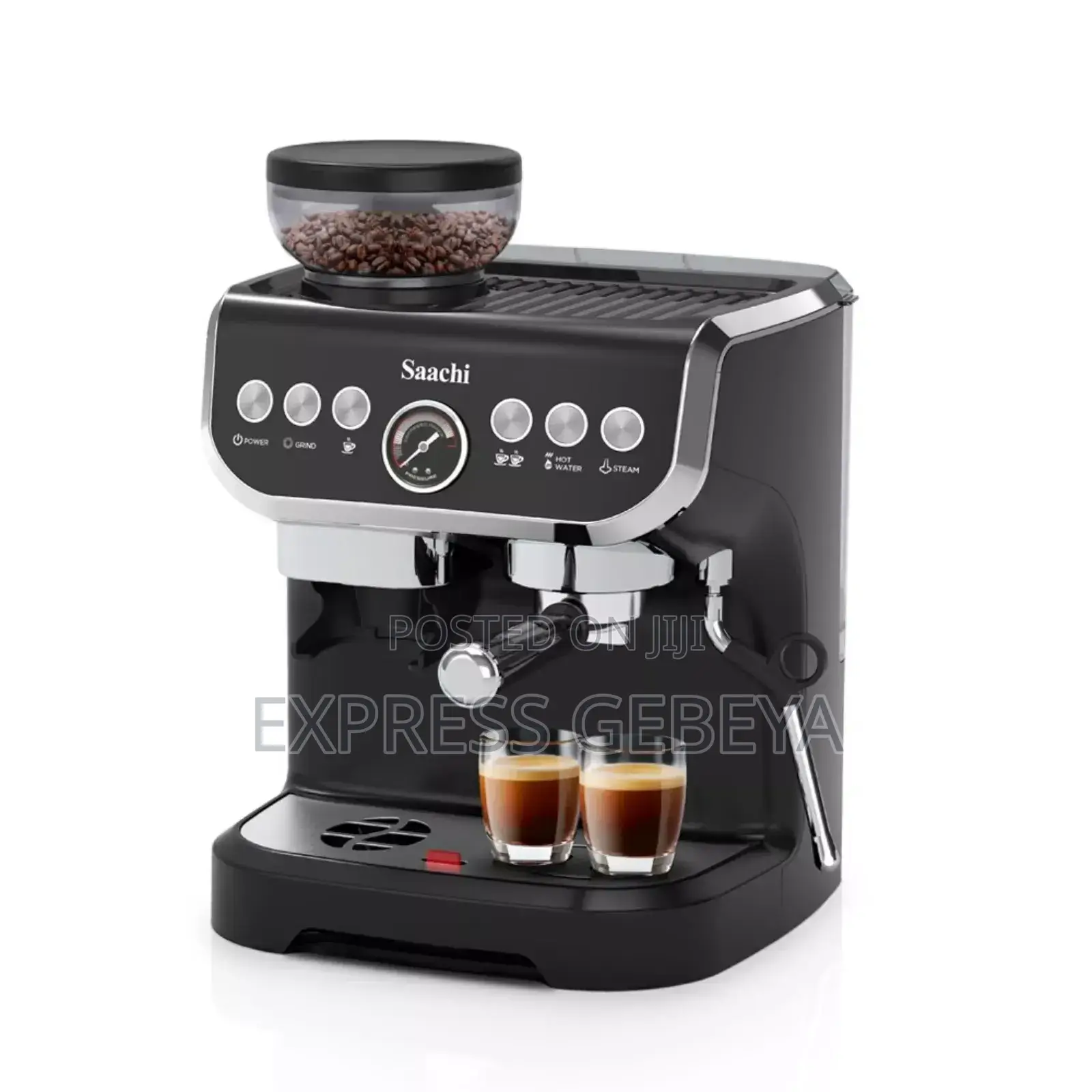 Saachi 19-Bar Coffee Maker With Built in Grinder