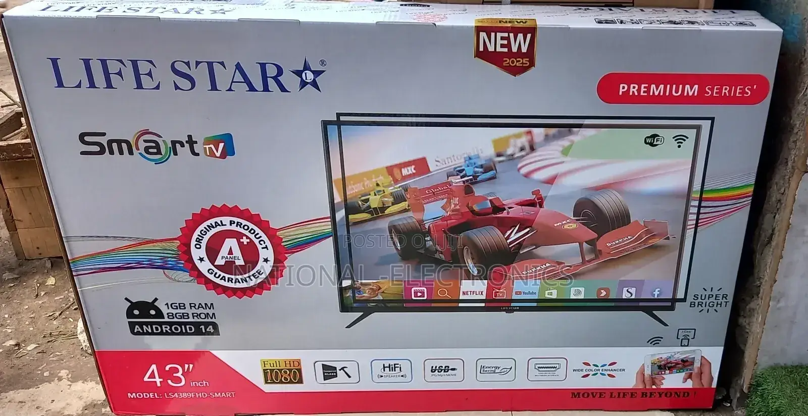 Lodestar Tv 43"Inch Smart Android 14.0 Nwe 2025 Tv