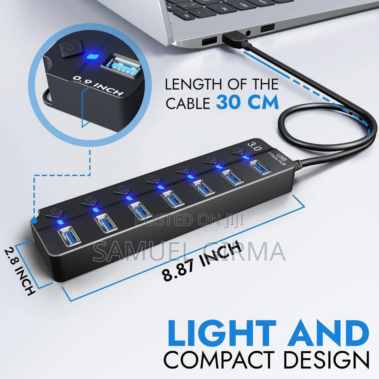 7 Port High Speed Usb Hub3.0