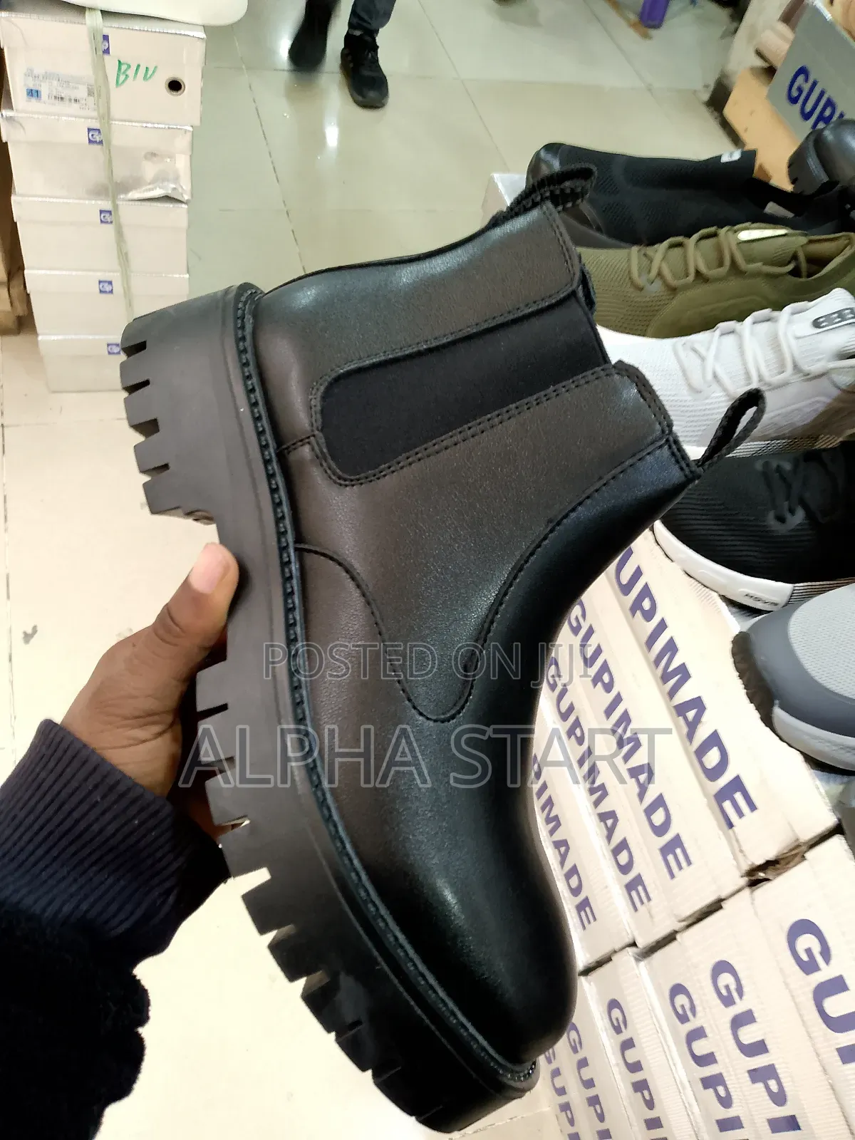 Original Chelise Lather Boots Higher Master Quality Shoes Fo