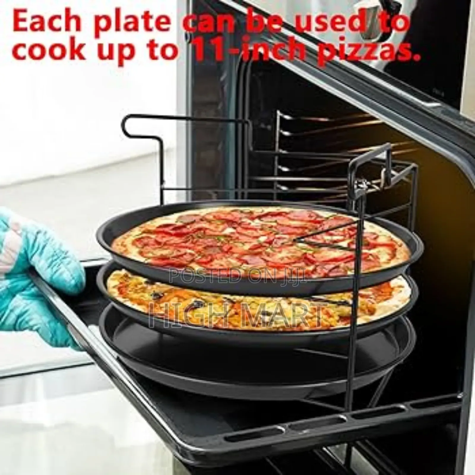 Three Layer Pizza Platte With Rack