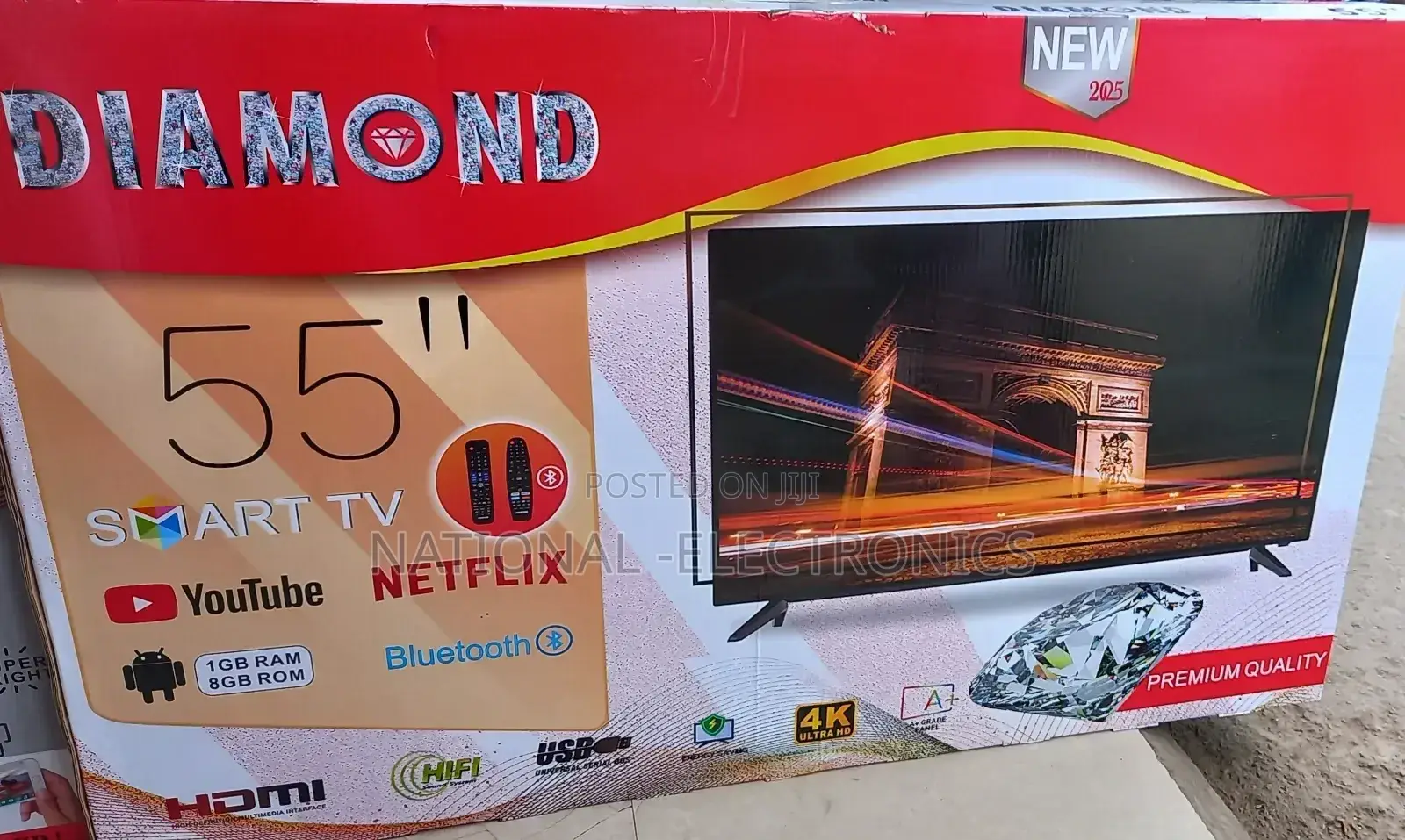 Diamond 55"Inch Tv Smart Android Nwe 2025