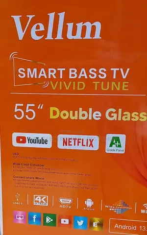 Vellum 55"Inch Smart Android 13.0 Nwe 2025 Tv