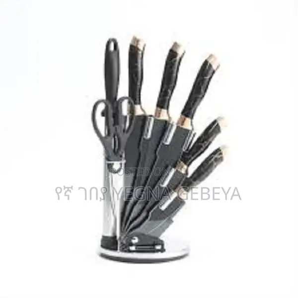 Luxury Kitchen Cleaver Knife Set - 9 PCS