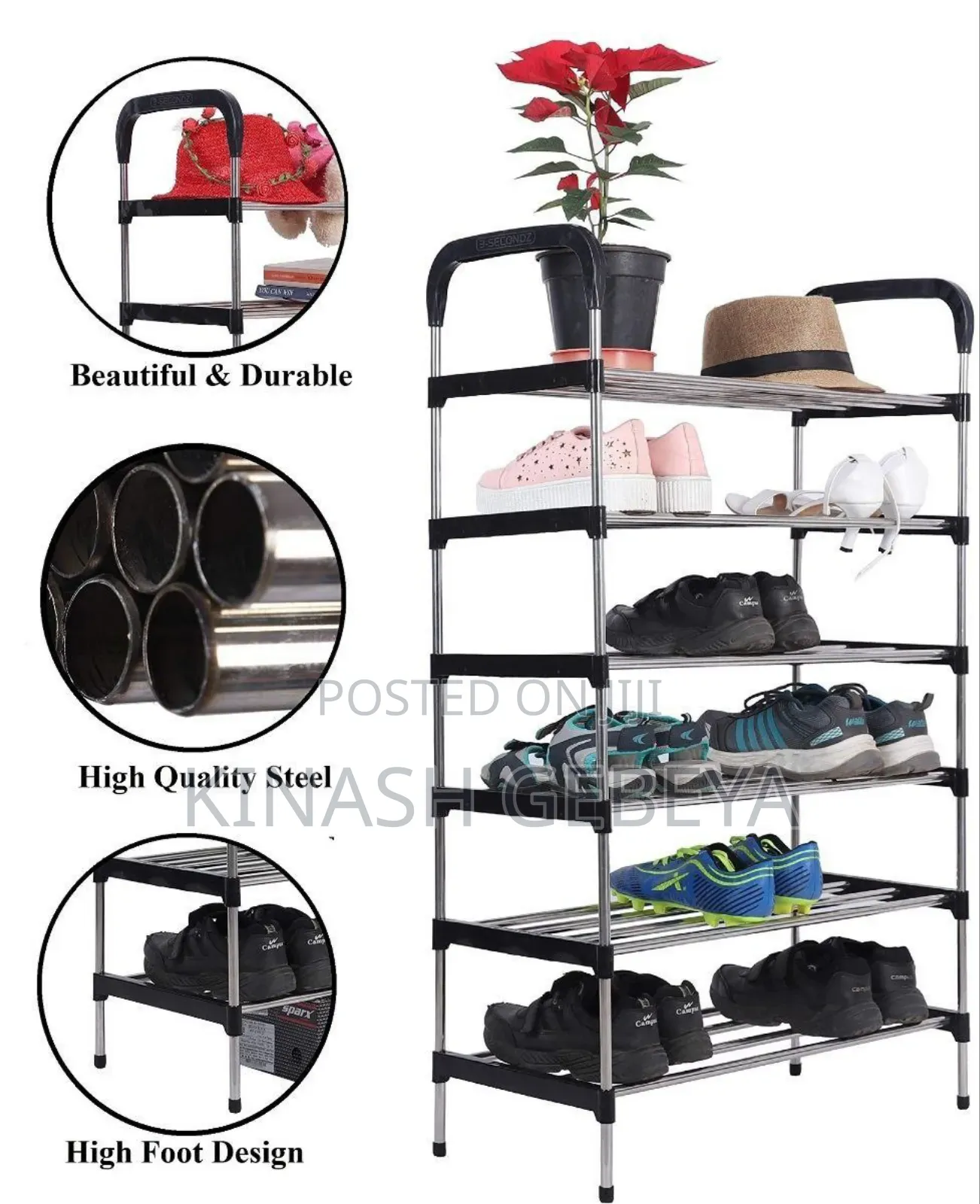 6 Layer High Quality Shoe Rack(የጫማ መደርደሪያ)