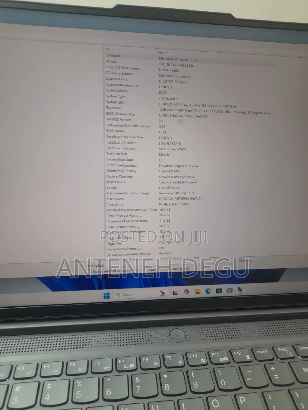 New Lenovo Legion Y7000P IRX9 Gaming Laptop 16GB Intel Core I7 SSD 1T