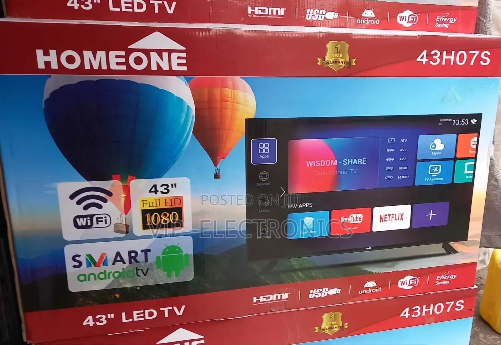 Homeone 43"Inch Tv Smart Android Tv