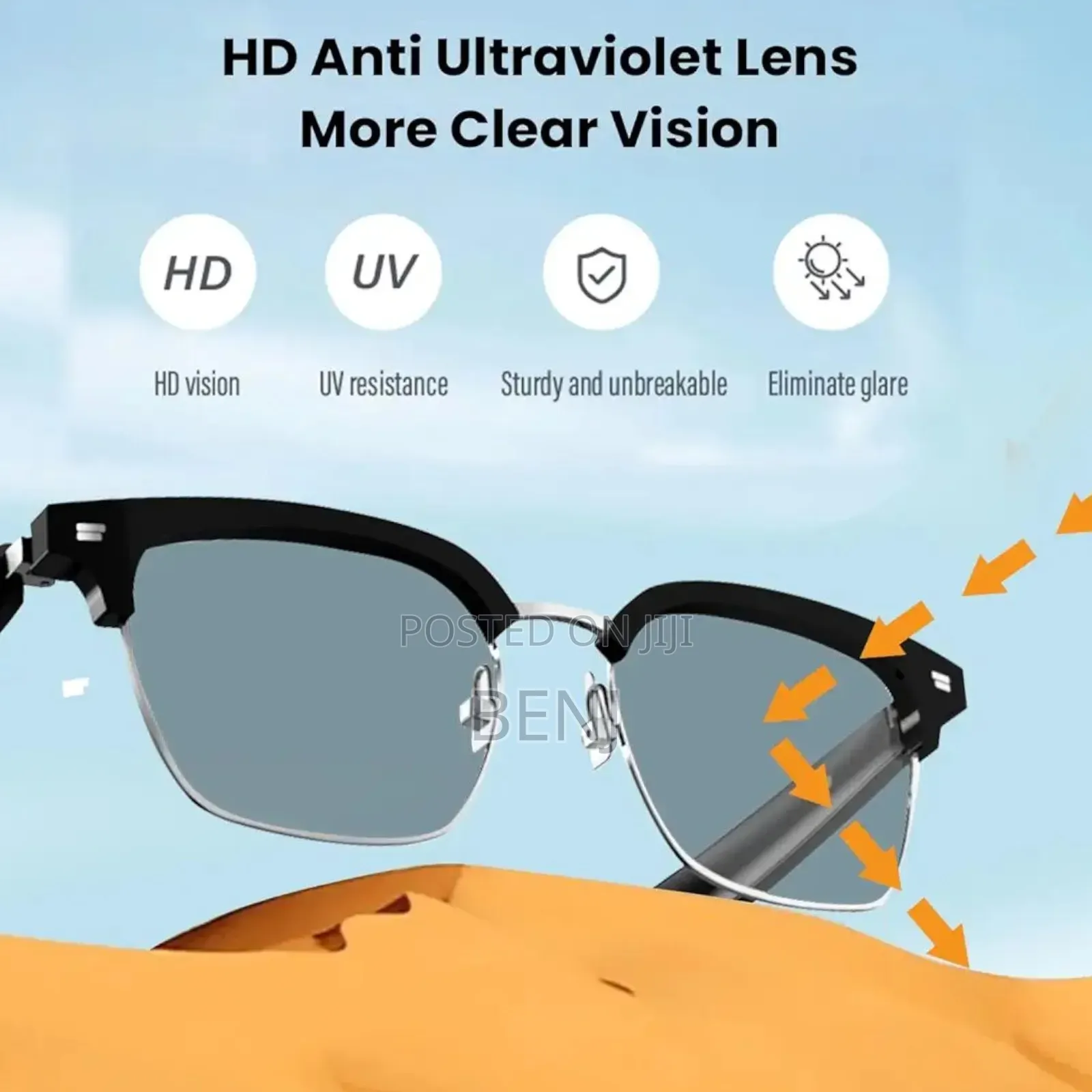 Bt Smart Glasses | Anti Blue Ray Polarized | Music | Calling