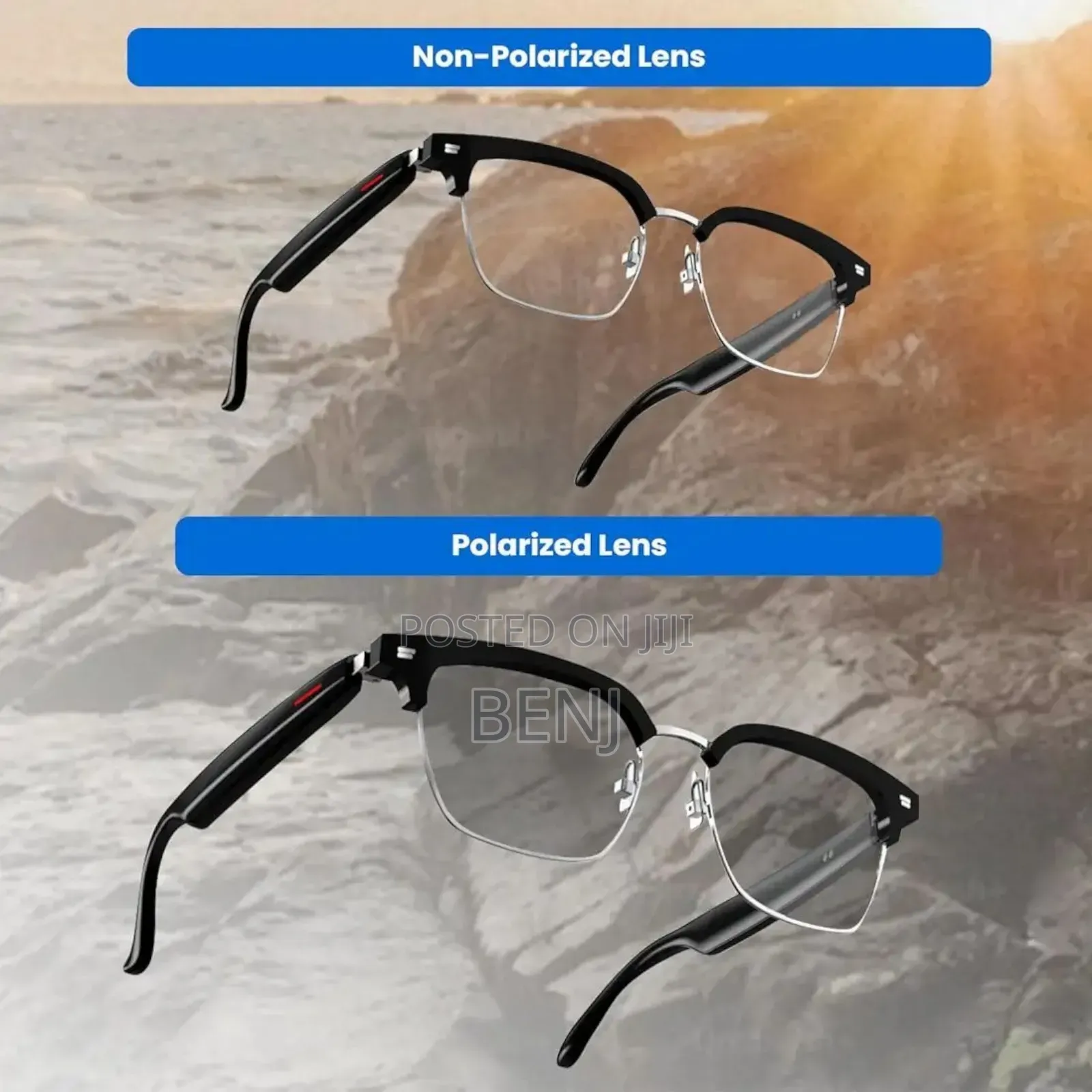 Bt Smart Glasses | Anti Blue Ray Polarized | Music | Calling