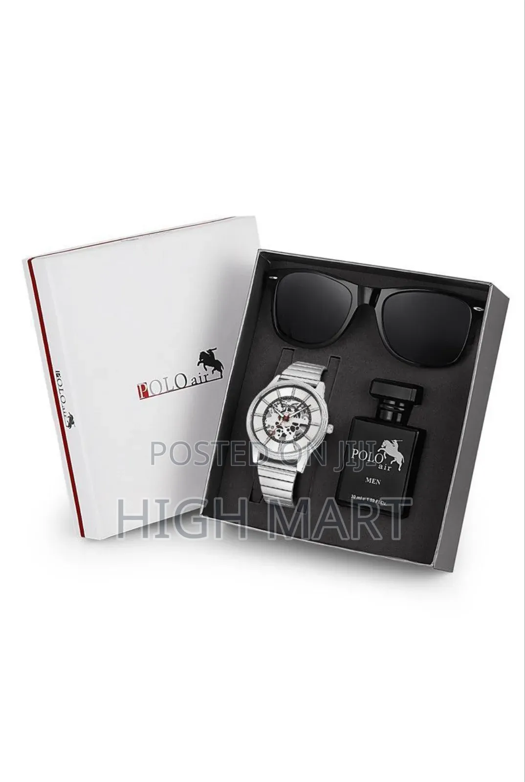 Polo Air Men's Gift Set Watch Glasses Perfume in Gift Box