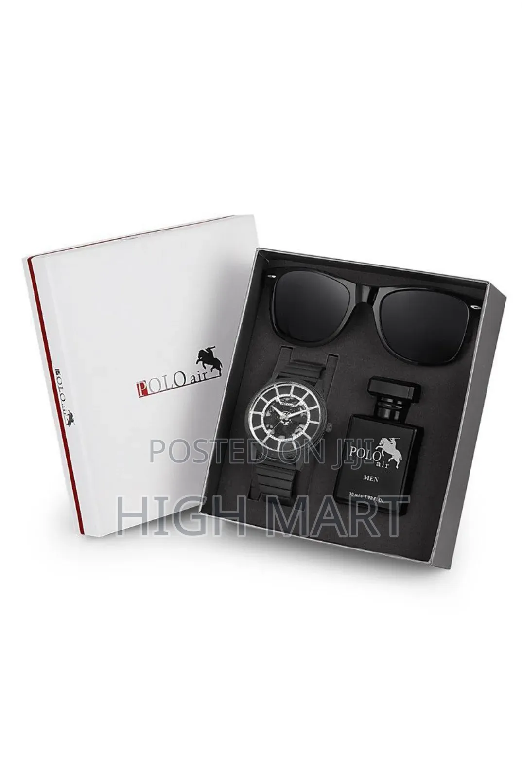 Polo Air Men's Gift Set Watch Glasses Perfume in Gift Box