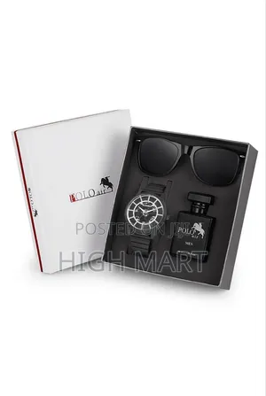 Polo Air Men's Gift Set Watch Glasses Perfume in Gift Box