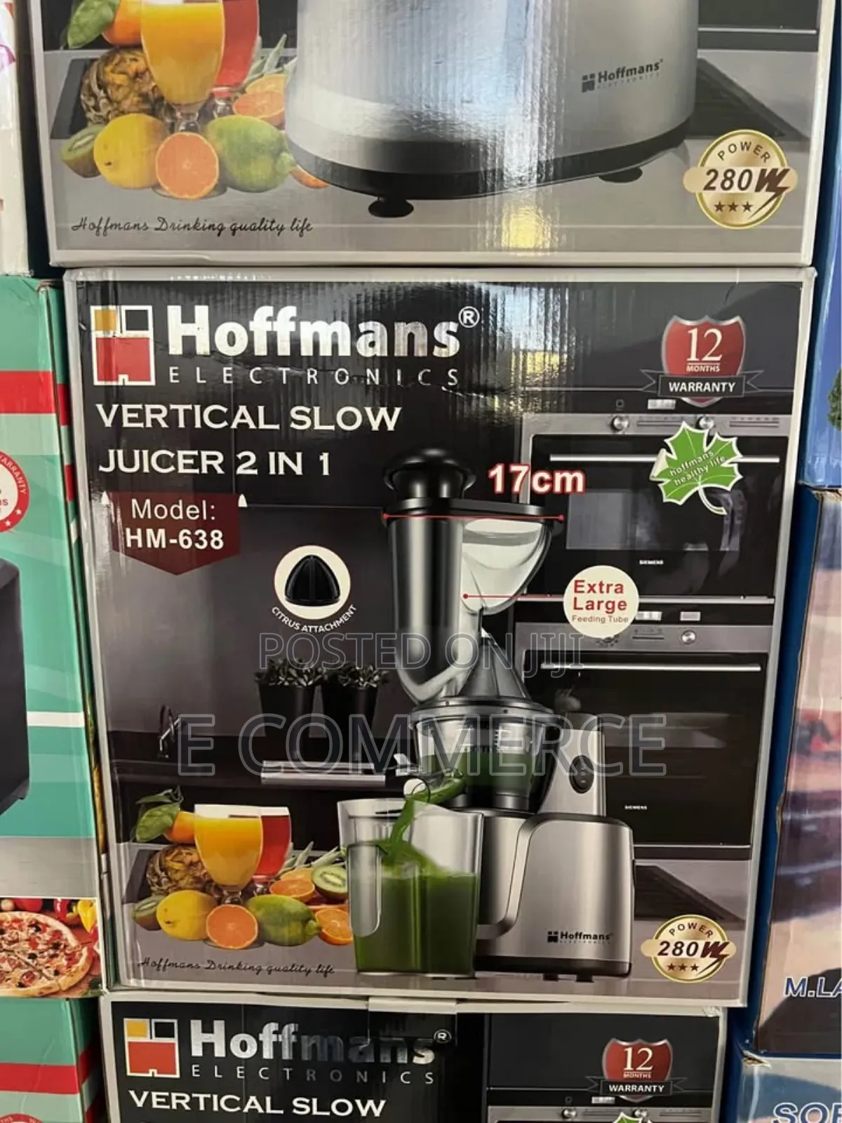 Hoffmans 2 in 1 Vertical Slow Juicer / Citrus Juicer