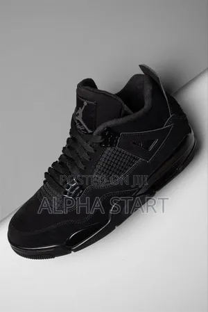Jorda 4 Black Cat High Master Quality Smooth Sneakers for Yo