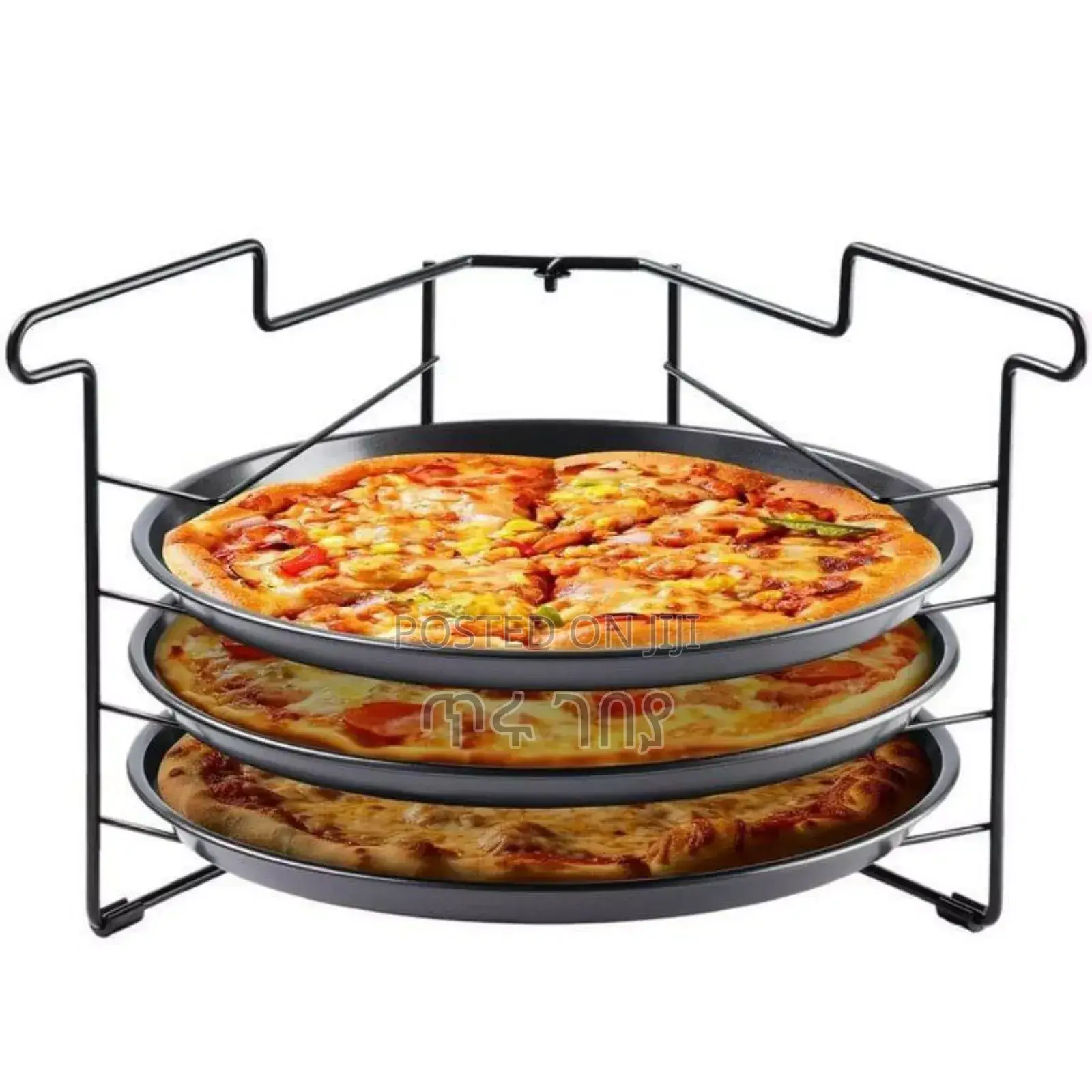 Three Layer Pizza Platte With Rack