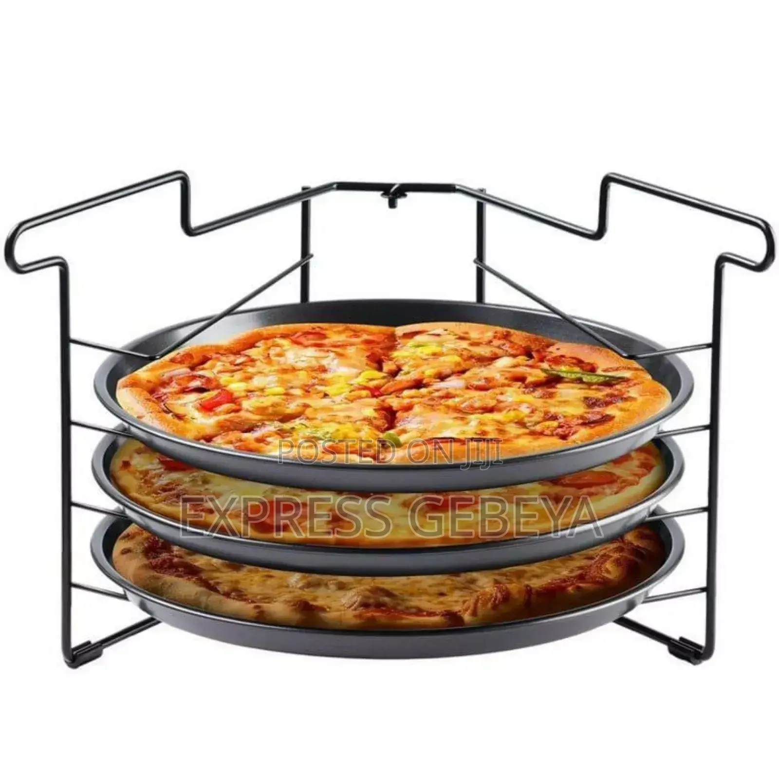 Three Layer Pizza Platte With Rack