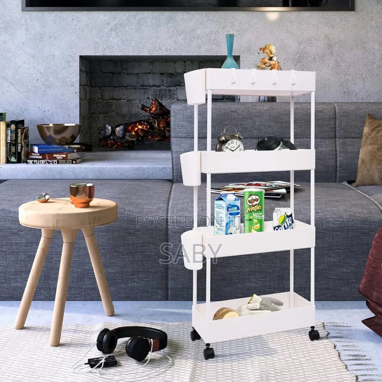 4 Tier Moveable Storage Rack