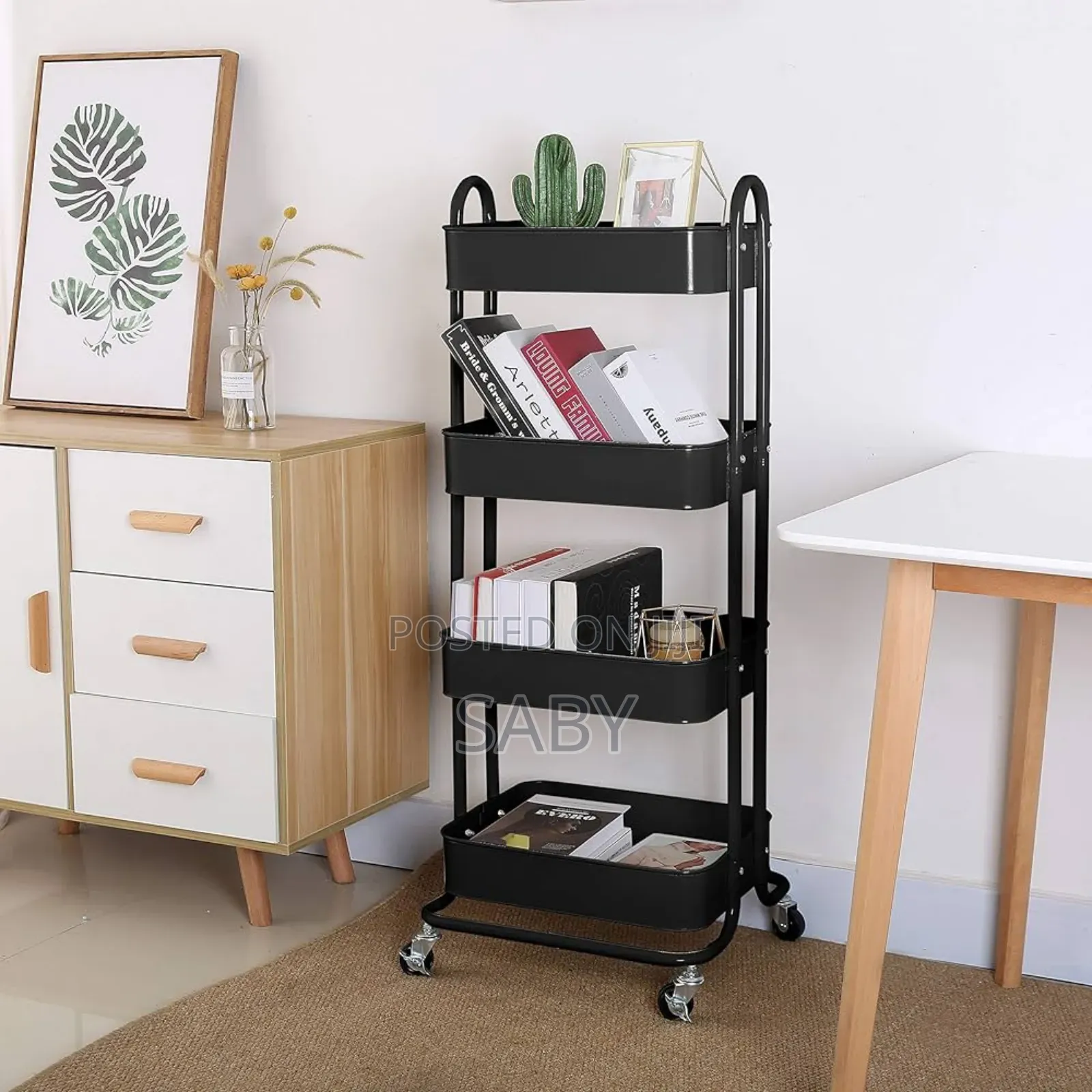 4 Tier Moveable Storage Rack