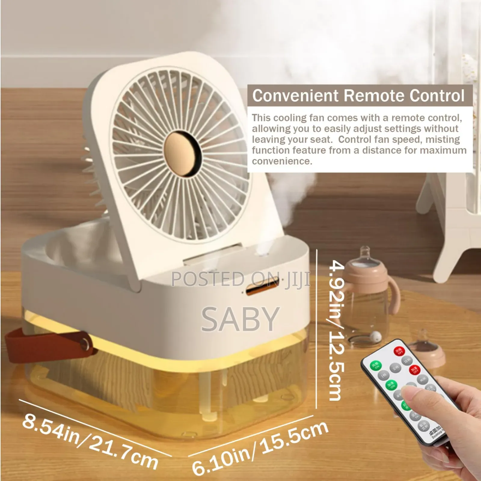 Dual Spray Humidifying Fan With Night Light