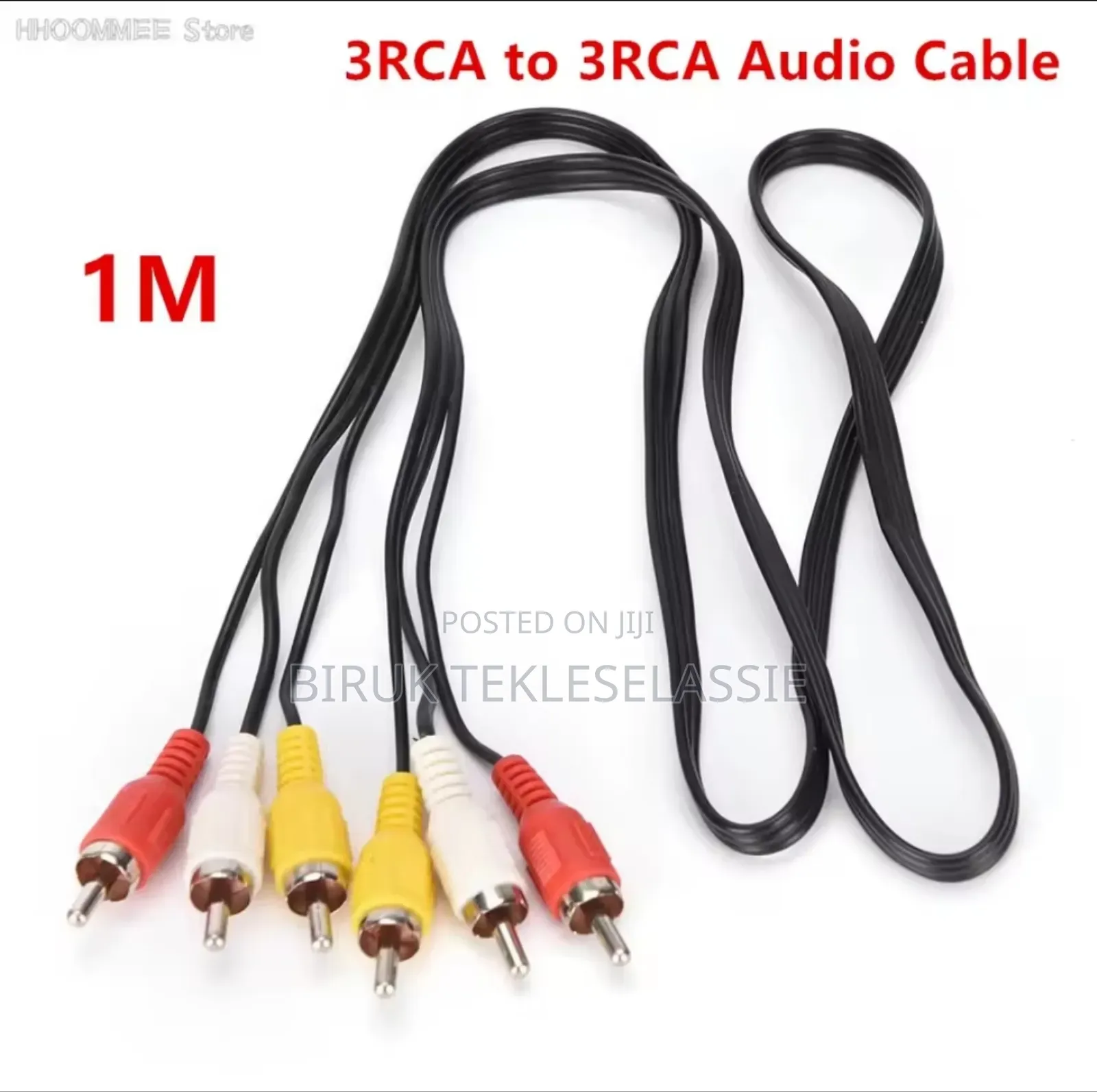 3 Rca Male to 3 Rca Male Composite Audio Video Av Cable Plug