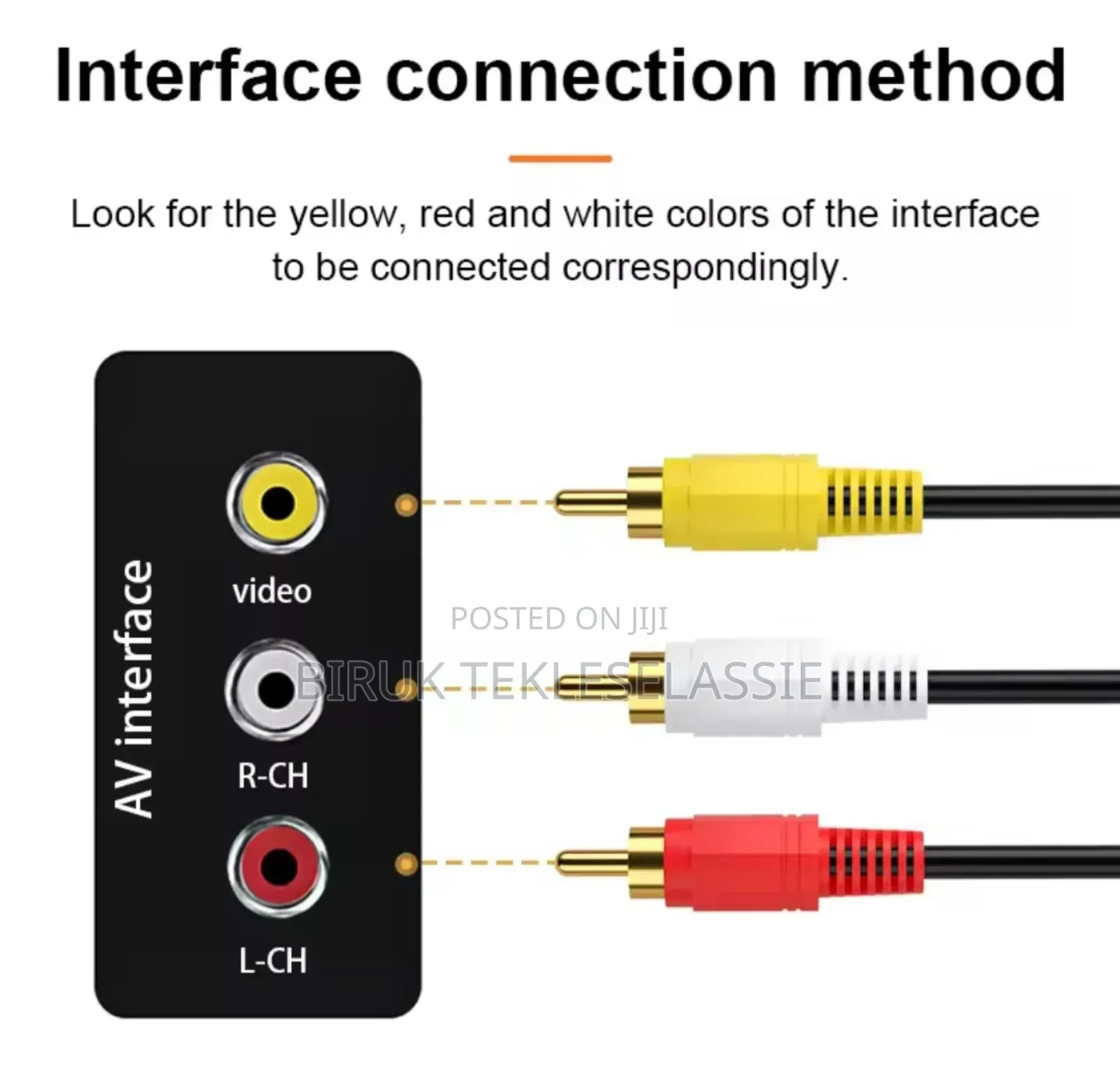 3 Rca Male to 3 Rca Male Composite Audio Video Av Cable Plug