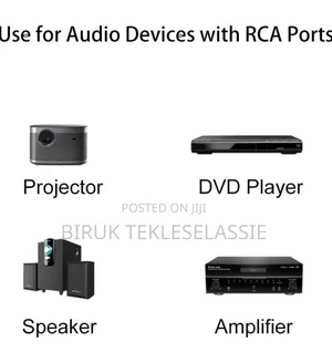 3 Rca Male to 3 Rca Male Composite Audio Video Av Cable Plug