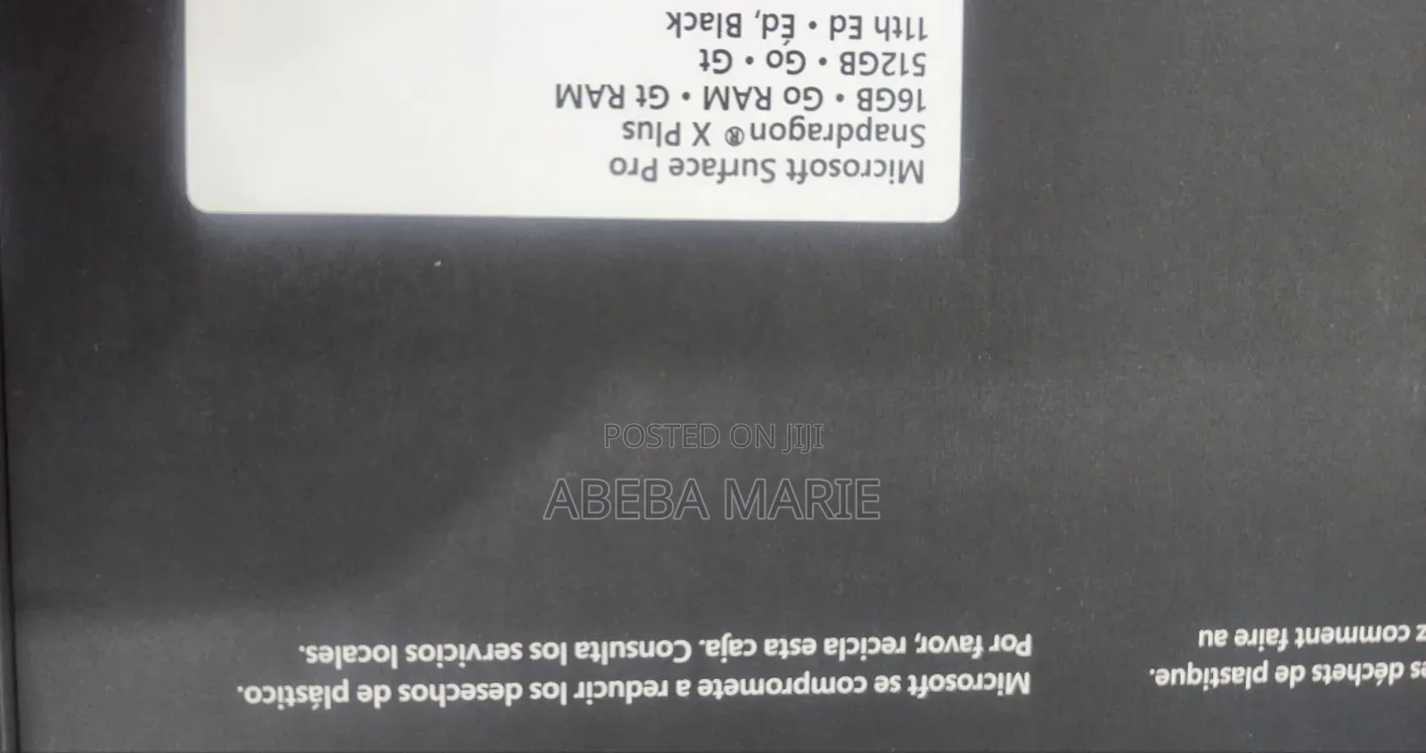 New Microsoft Surface Pro 11th Edition, a Copilot+ PC 16GB SSD 512GB