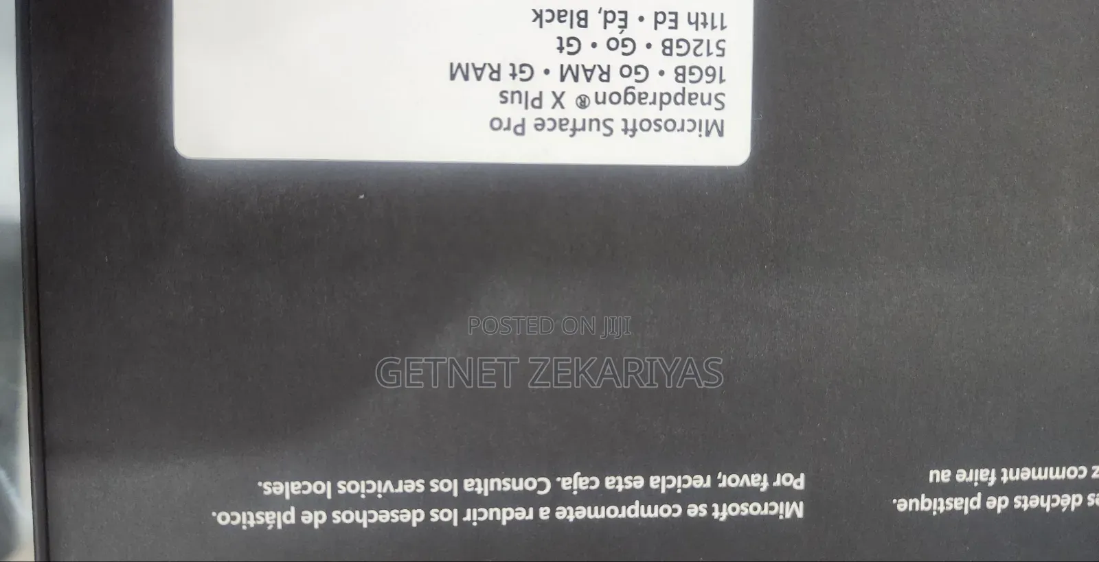 New Microsoft Surface Pro 11th Edition, a Copilot+ PC 16GB SSD 512GB