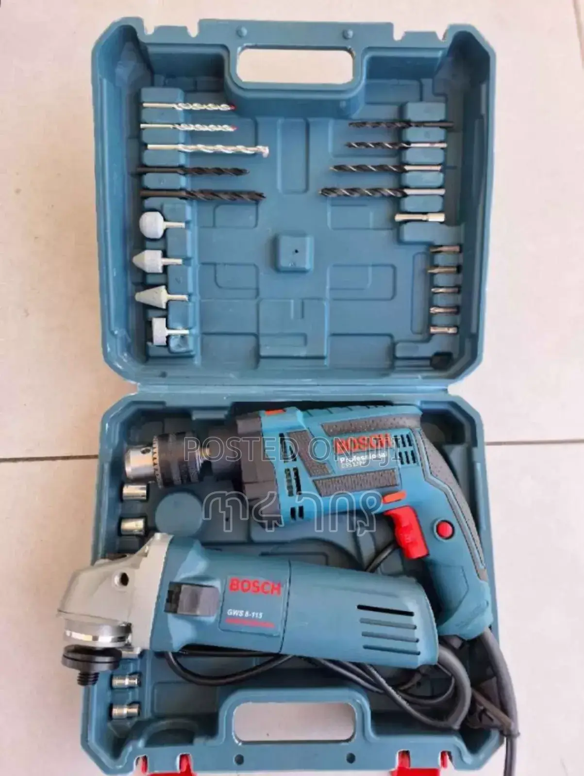 Drill With Full Accessories and Small Grinder