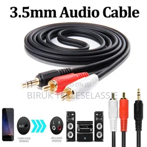 3.5mm Jack to 2 Rca Audio Cable 1 Meter