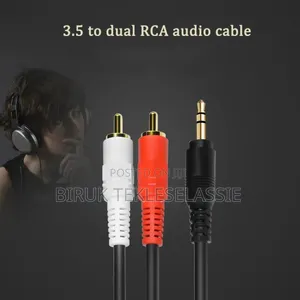 3.5mm Jack to 2 Rca Audio Cable 1 Meter
