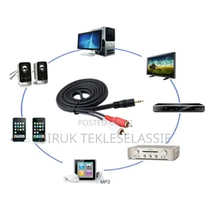 3.5mm Jack to 2 Rca Audio Cable 1 Meter