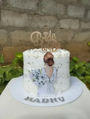 Bride to Be Cake White