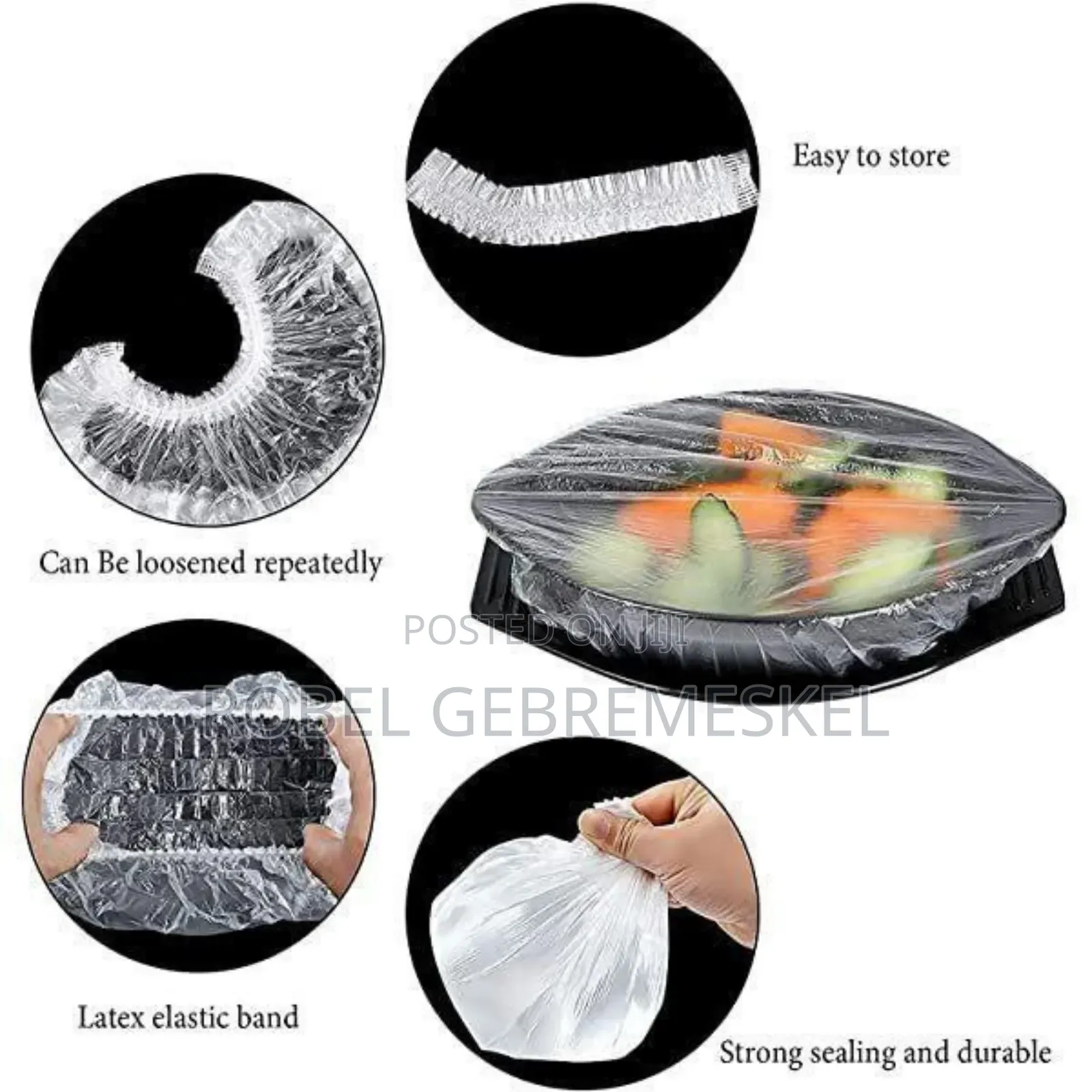 100 Pieces Disposable Food Cover,
