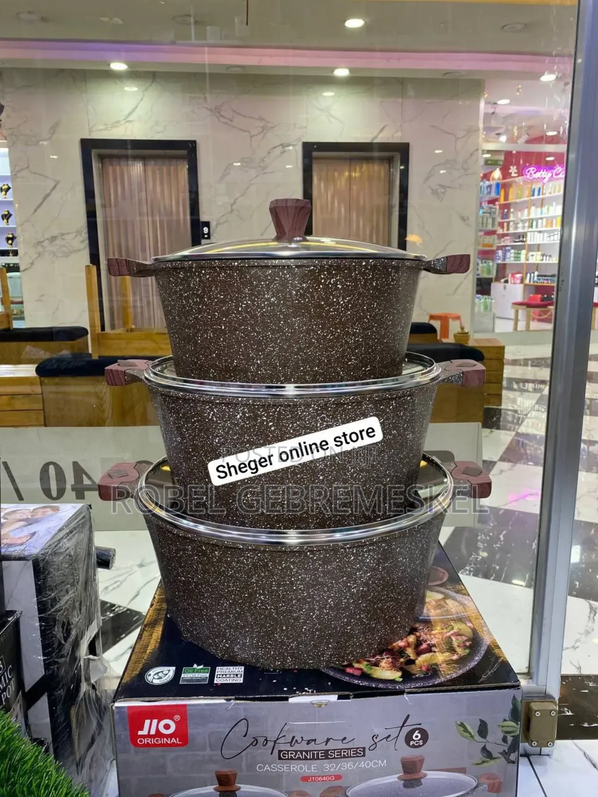 JioMarble Coated Granite Casserole Cookware Set