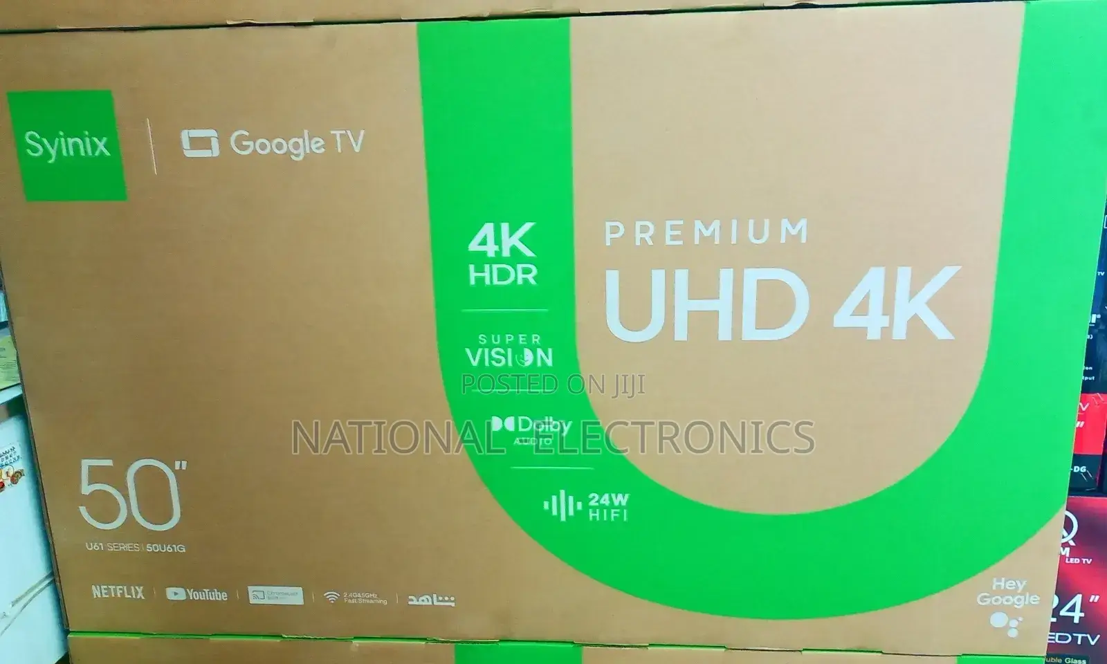 Syinix 50"Inch Tv Smart Uhd Google System Tv