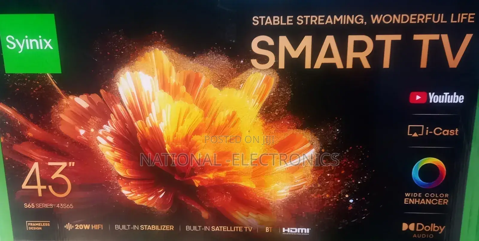 Syinix 43"Inch Tv Smart Android Tv