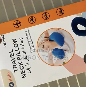 Photo - ከፋይ / Velvet የሚነፋ አንገት ትራስ Inflatable Travel Neck Pillow