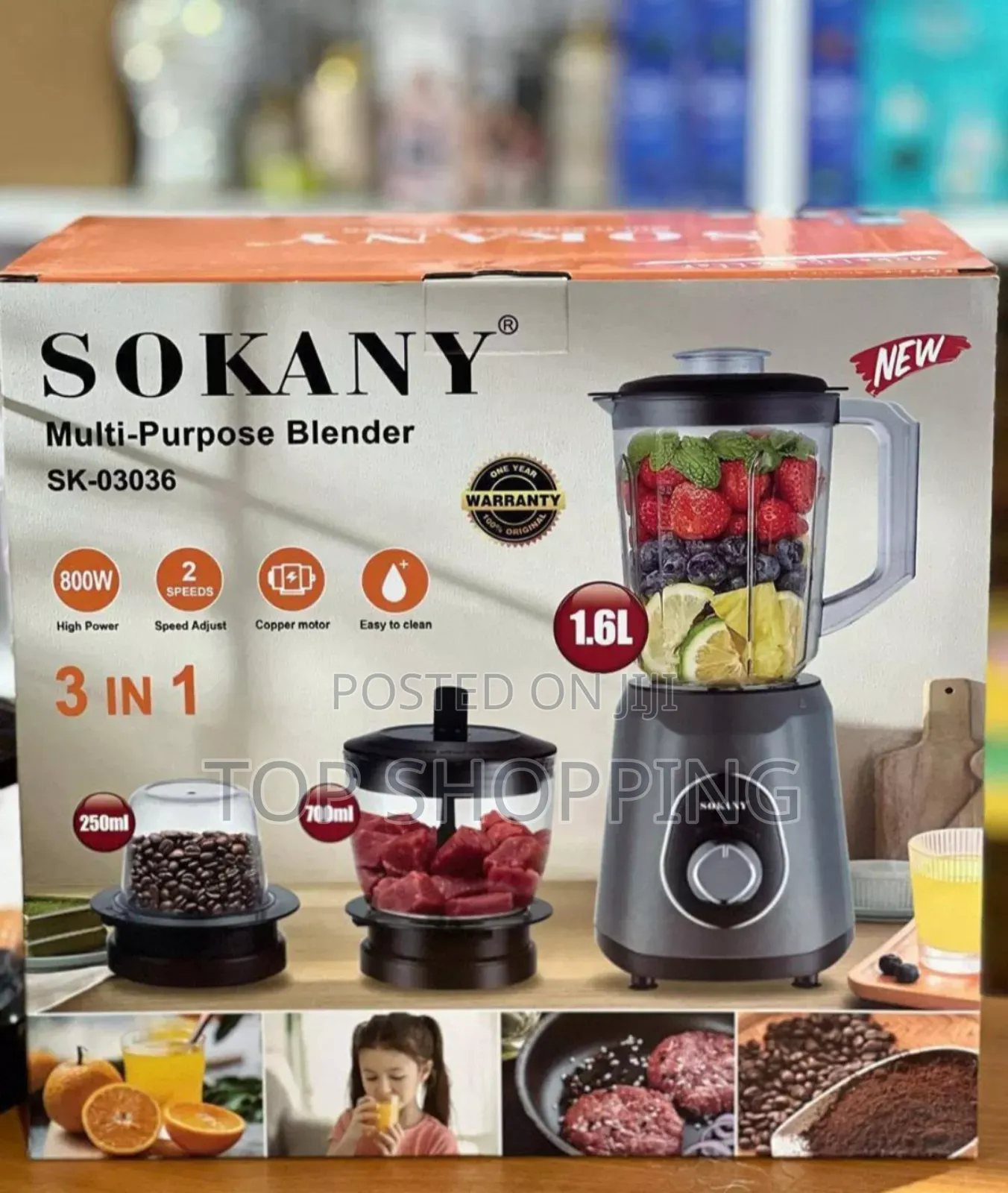 Sokany Multi-Purpose Blender 3-in-1
