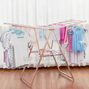 Aluminum Golden Foldable Hanger Clothes Rack Cloth Dryer