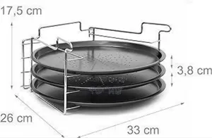 Three Layer Pizza Platte With Rack